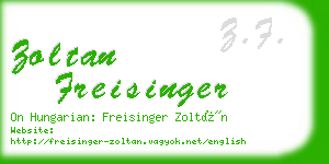 zoltan freisinger business card
